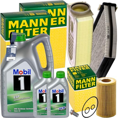 Inspektionspaket + 1 5W-30 Motoröl passend für W204 W212 GLK
