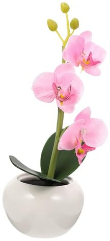 MAGICLULU Led Blumentopflicht Künstliche Orchideenlampe Rosa Blumentopf Wetterfest Für Garten Und Balkon Dekoratives Nachtlicht Geschenkidee Für Innen Und Außen