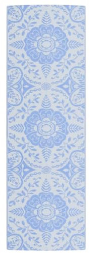 vidaXL Outdoor Teppich, Gartenteppich Beidseitig, Balkonteppich Terrassenteppich UV-beständig, Läufer Teppich für Balkon Terrasse, Babyblau 80x250cm PP