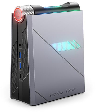 ACEMAGIC RGB Mini PC Gamer Ιntel Core i9 11900H (up to 4.9 GHz)【 Multi Modes/Dual Fan】 32GB DDR4 512GB SSD, 24 MB Cache, WiFi 6 / Bluetooth 5.2 / Micro Desktop Computer for Gaming/Business
