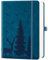 ZXHQ 365 Seiten B5 (19,5 x 25,5 cm) Liniertes Notizbuch - College-Ruling, Ledergebundener Einband, 100 g/m² dickes Papier, feine Innentasche - Pfauenblau