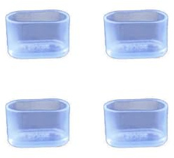 20 Stück Stuhlbeinkappen aus PVC,Bodenschoner für Stühle,Verdicken Stuhlkappen,Verschleißfest,Schutzkappen für Stuhlbeine,Stuhlbeinschoner,Geräusche und Anti-Kratzer,Transparentes Oval,15 x 30 mm