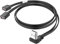 JSADZKJ 90 Degree USB Y Extension Cable USB 2.0 A Male to Dual USB Female Split Adapter Cable Up Angle USB Y Splitter Support Charging and Data Transfer for PC,Laptop,Flash Drive 30cm (Up Angle)