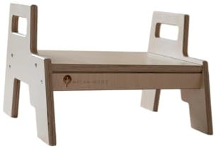 Trittschemel, leicht & stabil Kleiner Helfer, höchste sicherheitsgeprüfte Qualität aus Holz, Tritthocker für Badezimmer, Küche, Kinderzimmer und Toilette bis zu 150 kg