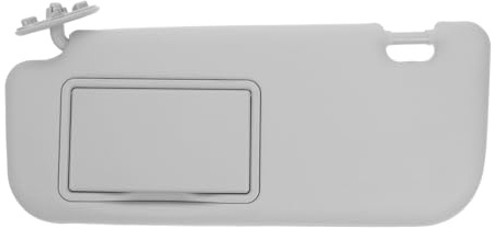 Zerodeko Parasole Auto Lato Sinistro Con Specchio Compatto in Pvc E Abs Per Visiera Parasole Lato Guida Antiabbagliamento E Sostituzione Facile Grigio
