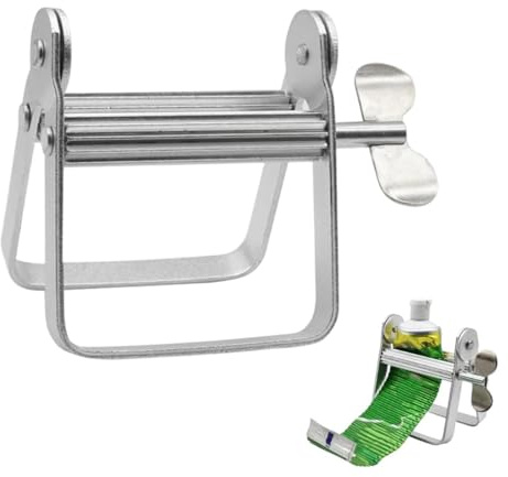 JUGUTA Anicy Exprimidor Pasta De Dientes - Toothpaste Squeezer Herramientas De Exprimidor De Metal, Dispensador De Pasta Dental, Colorante, Cosmético, Exprimidor