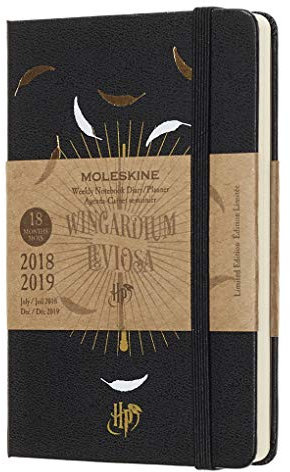 Moleskine 2018 - 2019 Agenda Settimanale Harry Potter 18 Mesi, con Spazio per Note, in Edizione Limitata Tascabile, Nero