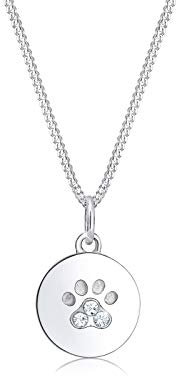 Elli Damen-Ketten mit Anhänger 925_Sterling_Silber Kristall 0110870517_45 - 45cm Länge