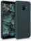kwmobile Case kompatibel mit Samsung Galaxy A6 (2018) Hülle - Schutzhülle aus Silikon metallisch schimmernd - Handyhülle Metallic Petrol