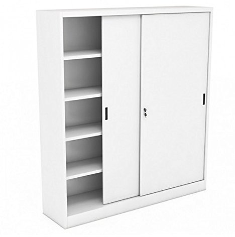 Arcos Italia Armadio Metallico archivio da cm. 120x45x200 Ante scorrevoli con Serratura_Made in Italy