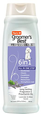 Hartz Groomer's Best Professionals 6-in-1 Dog Shampoo and Conditioner in One, 18 oz