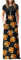 AUSELILY Maxi Dress for Women Summer Casual Long Dresses for Ladies with Pockets L Black Sunflowers
