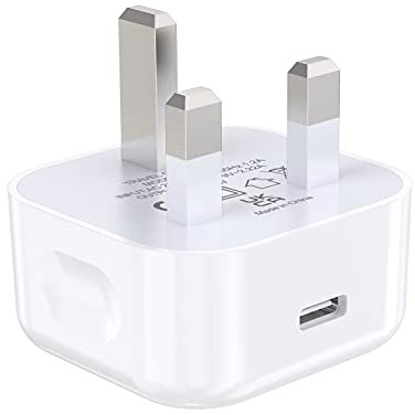 i-Fuel 20W USB C Fast Charger Plug for iPhone 13/13 Mini/13 Pro/13 Pro Max 12/12 Mini/12 Pro/12 Pro Max 11 SE 2020, iPad Pro, AirPods Pro, USBC PD 3.0 Mains UK Type C Wall Charging Power Adapter