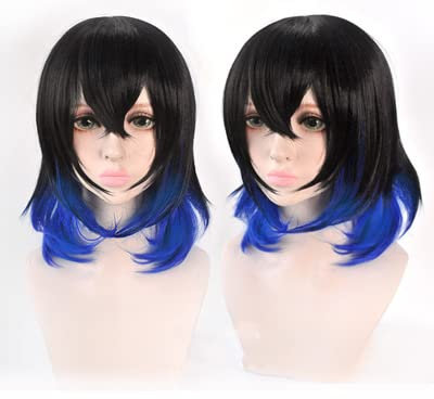Wig for Anime : Inosuke Hashibira Wigs Heat Resistant Synthetic Hair Cosplay Wigs + Wig Cap as the picture
