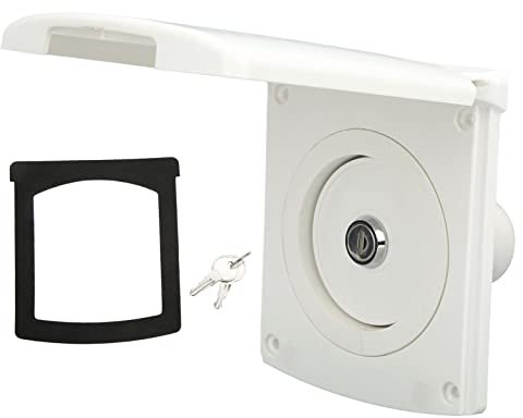 Tappo del Serbatoio,Ingresso per Camper,79 x 79 mmTappo dell'acqua con Serratura Grado Ingegneristico Asa Ip44 Attrezzatura per Serbatoio di Riempimento a Tenuta Stagna con 2 Chiavi