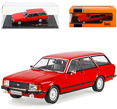 Ixo Ford Granada MK II Turnier 1.8 Kombi GL Rot 2. Generation 1977-1985 1/43 Modell Auto