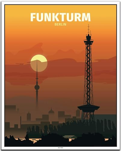 BLN PRINT Charlottenburg: Funkturm (1) - Vintage Travel Poster