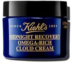KIEHL'S Stärkende Nachtcreme für sichtbar prallere und strahlendere Haut am Morgen, natürliche Hautpflege mit Lavendel, Midnight Recovery Omega-Rich Cloud Cream, 50 ml