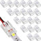 RUNCCI-YUN 20 Stück LED Strip Connector 2 polig 8mm, LED lötfrei Streifenverbinder,2Pin Verbindungskabel Verbinder, für SMD 5050/3528 Einfarbige LED Streifen Stripes 5V 12V 24V(transparent)