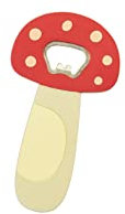 FISURA - Lustige Flaschenöffner in Form eines Pilzes. Flaschenöffner für rotes und weißes Bier. Bier-Geschenk. Hergestellt aus ABS und Metall. Rot und weiß. 9 x 13 cm.