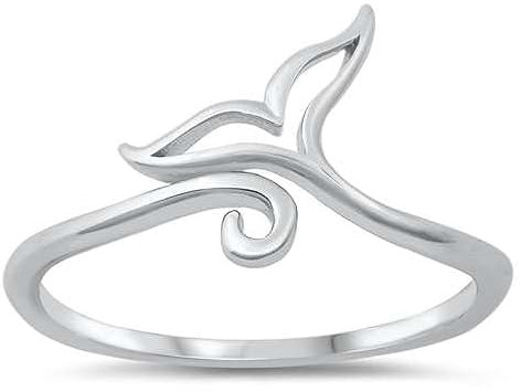 Joyara Sterling Silber 925 Wal Schwanz Ring