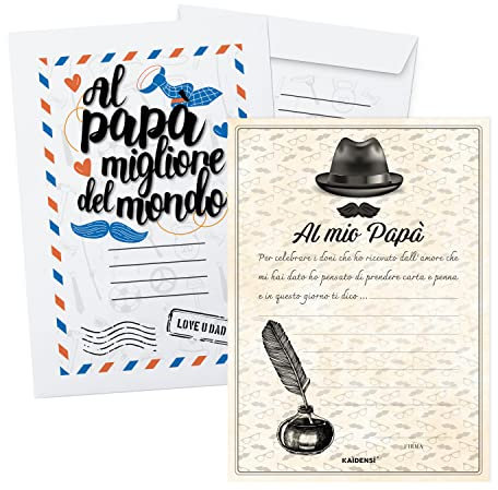 KAÏDENSÏ Idea de regalo del día del padre original – Carta al mejor padre del mundo – Ideas regalos afectuosos – Gadget Cumpleaños originales para él