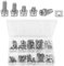 56 Pack Motorcycle Battery Terminal Nuts and Bolt Kit M6 x 10 mm 12 mm 16 mm 20 mm Bolt Square Nut Kit Stainless Steel Motorcycle Battery Screw and Nut - Perfect for ATV Bike Scooter