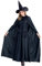 GRAJTCIN Damen Wicked Witch Kostüm, 4 Stück Halloween Deluxe Hexe Kleid Schwarz, Schwarz (Classic), M