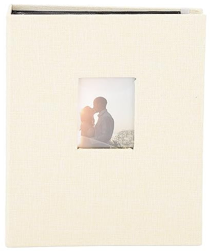 -Fotoalbum-Buch, 7,6 cm (3 Zoll), 208 Taschen, Fotoalbum aus Baumwolle und Leinen für Kamera, Sortier-Aufbewahrungsticket-Aufbewahrungsbuch, für