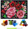 Knüpfteppich Latch Hook Kit DIY Tapisserie Teppich Zum Selber Knüpfen, Knüpfsets Knüpfen Set Kreuzstich Set Teppichherstellungs Handarbeit für Anfänger Erwachsene Kinder, 69x102cm Blume