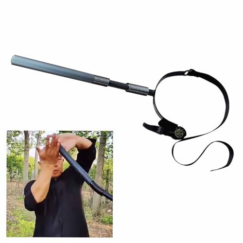 ZIMGOD Wing Chun Dummy Kampfsport-Trainingspuppe mit 2 Federn, Chinesischer Kung-Fu-Traineraufsatz, Wandmontage-Mannpfahl für Baumsäule, Armkraft-Trainingspuppen