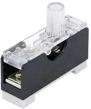 NISZA Porte-fusible 220V avec lumière, montage sur rail Din 6x30, tube à fusible en verre 10A, 1 pièce