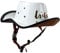 Motorradhelm Herren Mopedhelm ECE-Zertifizierung Cowboyhut Motorrad Halbhelm Western Cowboyhelm für Herren Erwachsene M,L,XL