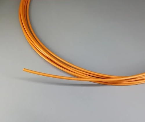WANGFHAO PMMA MOST Fibra óptica de plástico, naranja, cable de audio for coche, con aguja de plástico