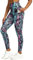 Tuspryt Sport Leggings Damen Lang, Blickdichte Printed Sporthose Fitnesshose Laufhose mit Taschen XL