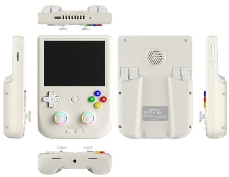 BAUBAUPLAY RG406V Retro Handheld Spielekonsole, 4 Zoll IPS Screen 8+128G Pocket Handheld Game Spielkonsole für Geschenk zu Weihnachten (ohne Karte)