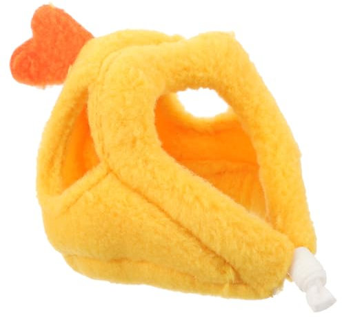 Kisangel Hamsterhut in Cartoon-kükenform Haustierkopfschmuck Bequemer Hut Für Kleine Tiere Chinchillahut Meerschweinchenhut Dekoratives Zubehör Für Hamster Passend Für Igel Und Andere