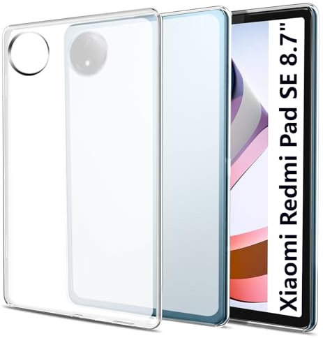 easyBee Hülle Kompatibel mit Xiaomi Redmi Pad SE 8.7 Zoll Case, Ultradünn Silikon Stoßfest Rückseite Abdeckung TPU Tablet Schutzhülle für Redmi Pad SE 8.7 - Halbtransparent