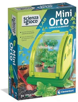 Clementoni Science & Jeu Lab - Mini Potager, Jeu Scientifique pour Enfants 7+ Ans, Kit Plantes à Cultiver pour Découvrir la Botanique, Made in Italy, Langue Italienne, 19401