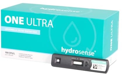 Hydrosense ONE Ultra Legionella Wassertest-Kit - Einzeltest-Test-Kit | Legionellen-Testset für Legionella pneumophila sg1 | 100 KBE/L Empfindlichkeit | Wassertemperatur-Thermometer, digitale Sonde