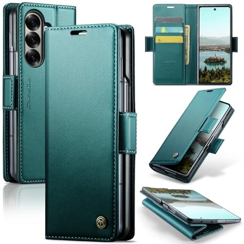 Phernykas Funda para Z Fold 7 Libro Case, Cierre Magnético Función Soporte Bloqueo RFID Proteccion Flip Wallet Carcasa Móvil para Samsung Fold 7 Funda, Verde