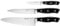 HENCKELS by ZWILLING Accent Messerset 3-tlg, Spick-, Fleisch- und Kochmesser, Schwarz mit Nieten