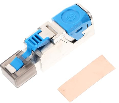 Tofficu Pressure Shielded Connector Ethernet Plug for Network Cables Pass Through Design for Easy Installation in Home Office