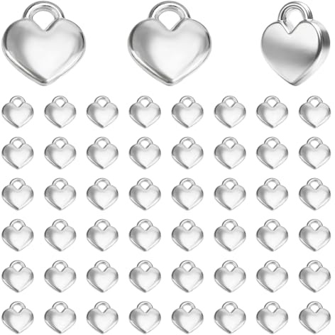 PH PandaHall 200 st hjärthängen, mini metall hjärta silver berlocker berlocker för smycken halsband armband örhängen hantverk tillverkning