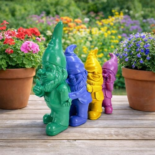Online Fuchs Gartenfiguren für draußen lustige Gartenzwerge, Wichtel Polonaise - Bunte Moderne Deko Figuren - wetterfest - 23 oder 30 cm groß (20 cm)