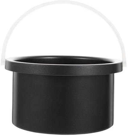 Angoily Pot Intérieur en Aluminium pour Cire, Non Adhérent et Facile à Nettoyer, Compatible Machine à Fondre la Cire pour Épilation, Poignée Intégrée Noire