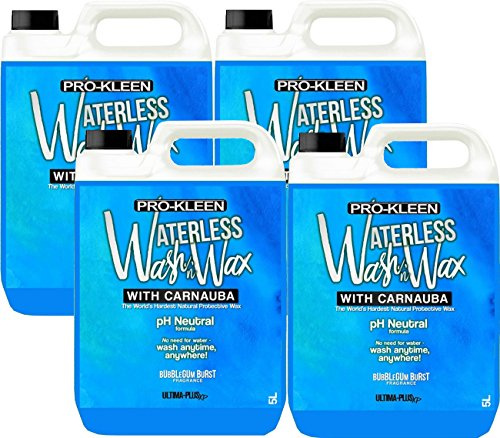Pro-Kleen Ultima-Plus XP pH Neutral 4 x 5 Litres Bubblegum Burst Car Cleaner Waterless Wash & Wax with Carnauba Wax - Car Shine, Car Care