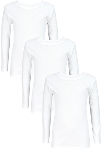 TupTam Kinder Langarmshirts 3er-Pack – 100% Baumwolle, Unisex