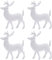 Amosfun 4pcs Hirsch Figur 14cm weiße Weihnachten Elch Desktop Mini Ornament Festival Neujahr Dekoration Geburtstag Hochzeitsgeschenke