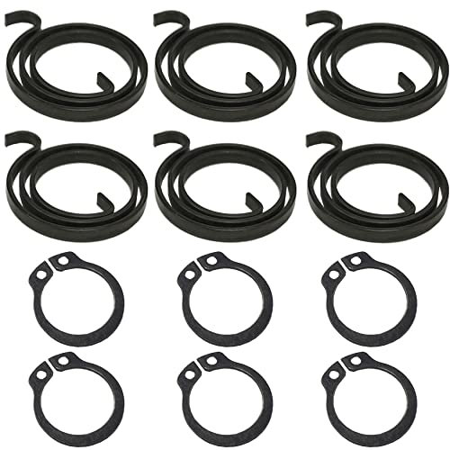 Door Handle Spring Kit Replacement Repair Pack of 6 x 2.5 Turns Spring Coil 2.5mm thick Plus 6 Circlips – Use circlip pliers to replace coil springs return black finish door lock installation kit